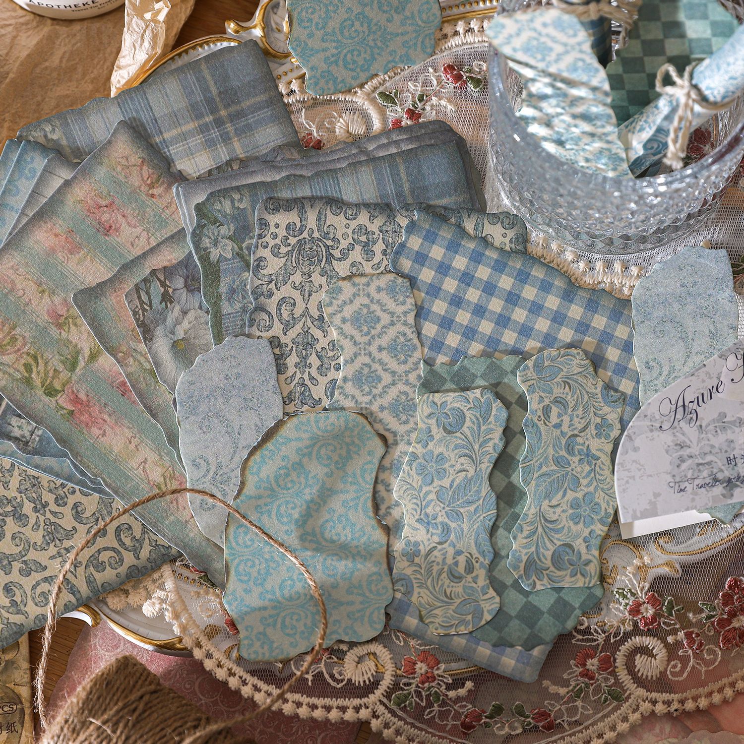 30pcs/pack Material Paper Time Traveler Series Vintage Scorched Edge Handbook Decoration Embellishment Material