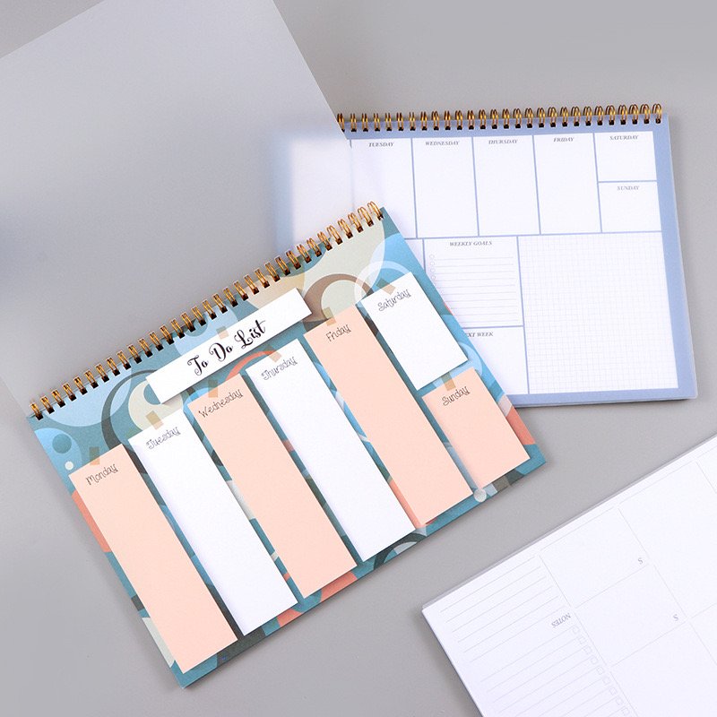 Good Deals Sprial Posted It Agenda Sticky Notes To Do List Memo Pads Customized Notebook Weekly Planner Notepad
