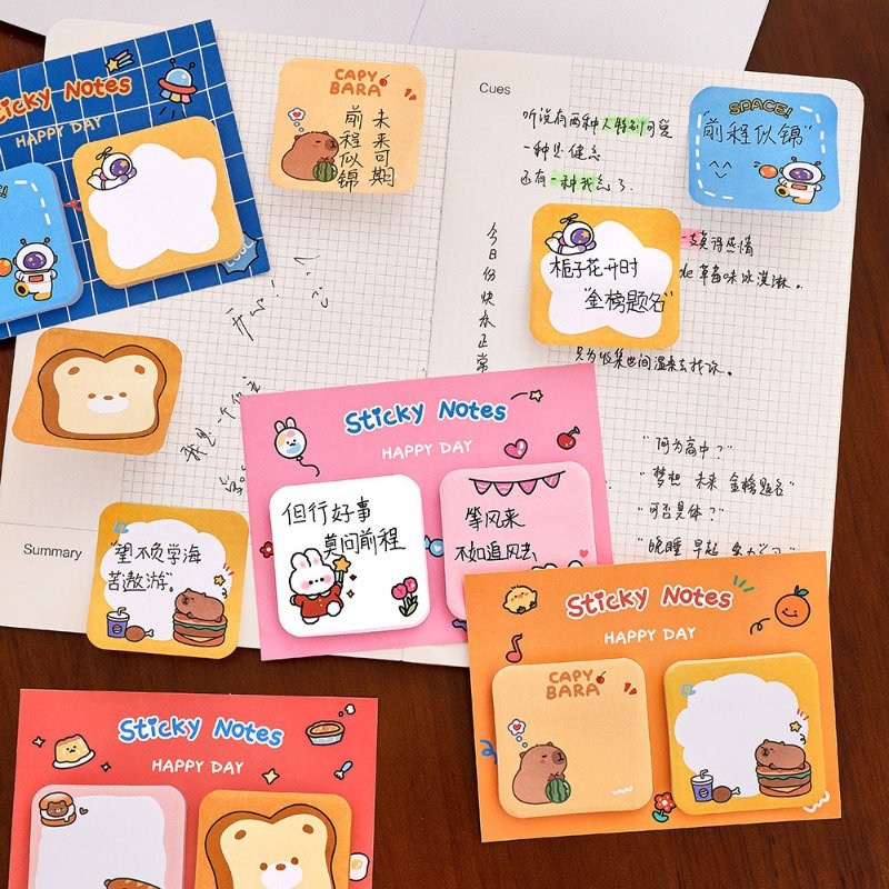 Cute Cartoon Combination Memo Pad Stationery Memo Pad Promotion Memo Pads 60 Sheets