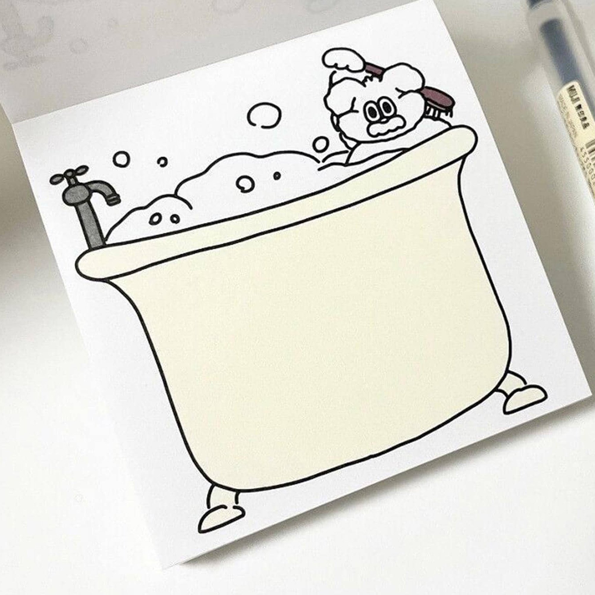 Kawaii Cute Sticky Notes Colorful Self-adhesive Memo Pads Strong Customizable Goods for School Office Gifts Promotions Paper