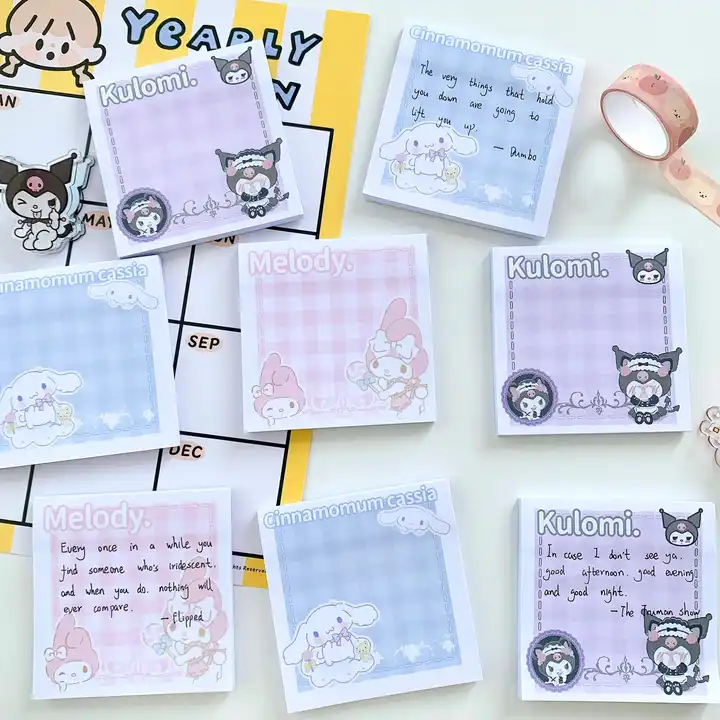 Best selling Cute Creative Stationery Stickers Notes Memo Pad with your own designs