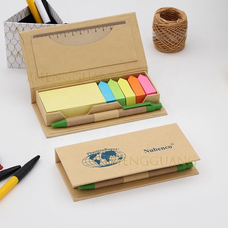 Zhengguang Colored Portable Memo Pads Note Pad Set With Pen and Ruler for School Office Sticky Note
