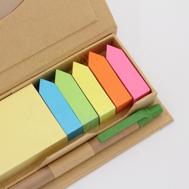 Zhengguang Colored Portable Memo Pads Note Pad Set With Pen and Ruler for School Office Sticky Note