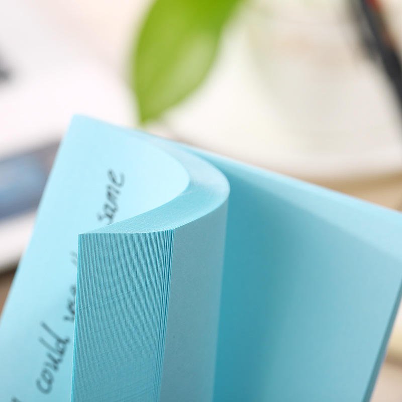 Good quality 100 sheet post offset paper full adhesive memo pad table top custom sticky notes 4x6