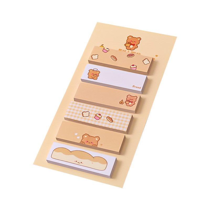 Cute cartoon animal series student sticky notes pad label kids self-adhesive memo pad tag stationery customize 120sheets/pcs