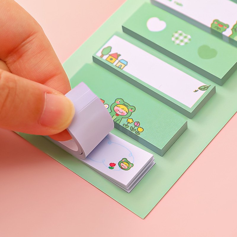 Cute cartoon animal series student sticky notes pad label kids self-adhesive memo pad tag stationery customize 120sheets/pcs