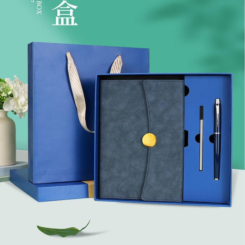 Luxury PU Leather Notebook Set With Box Pen Promo Items Notebook Business Gift Cup Customizable Notebook Gift Set