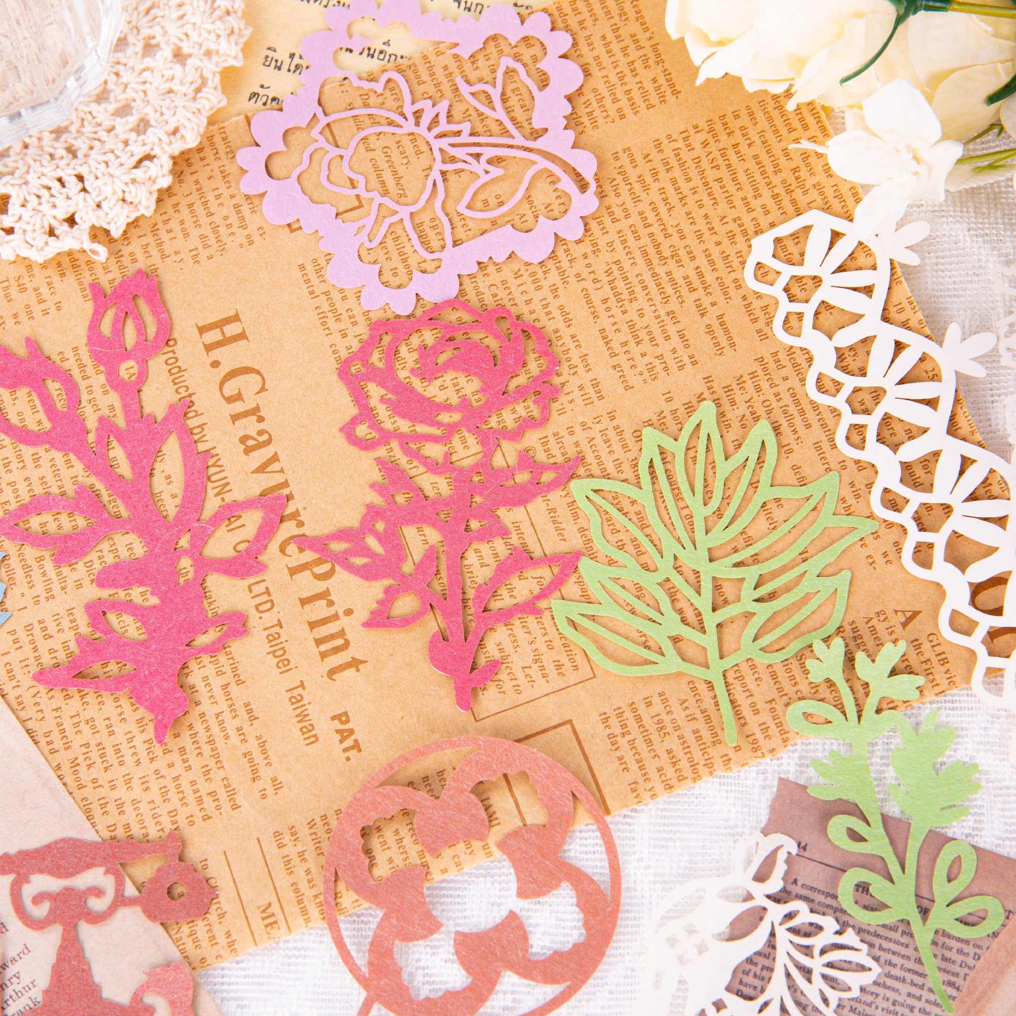 Versatile Simplicity Lace Series Memo Pads Magnetic Loose Leaf Paper Handwritten Base with Hollow Out for Stationery Office Gift