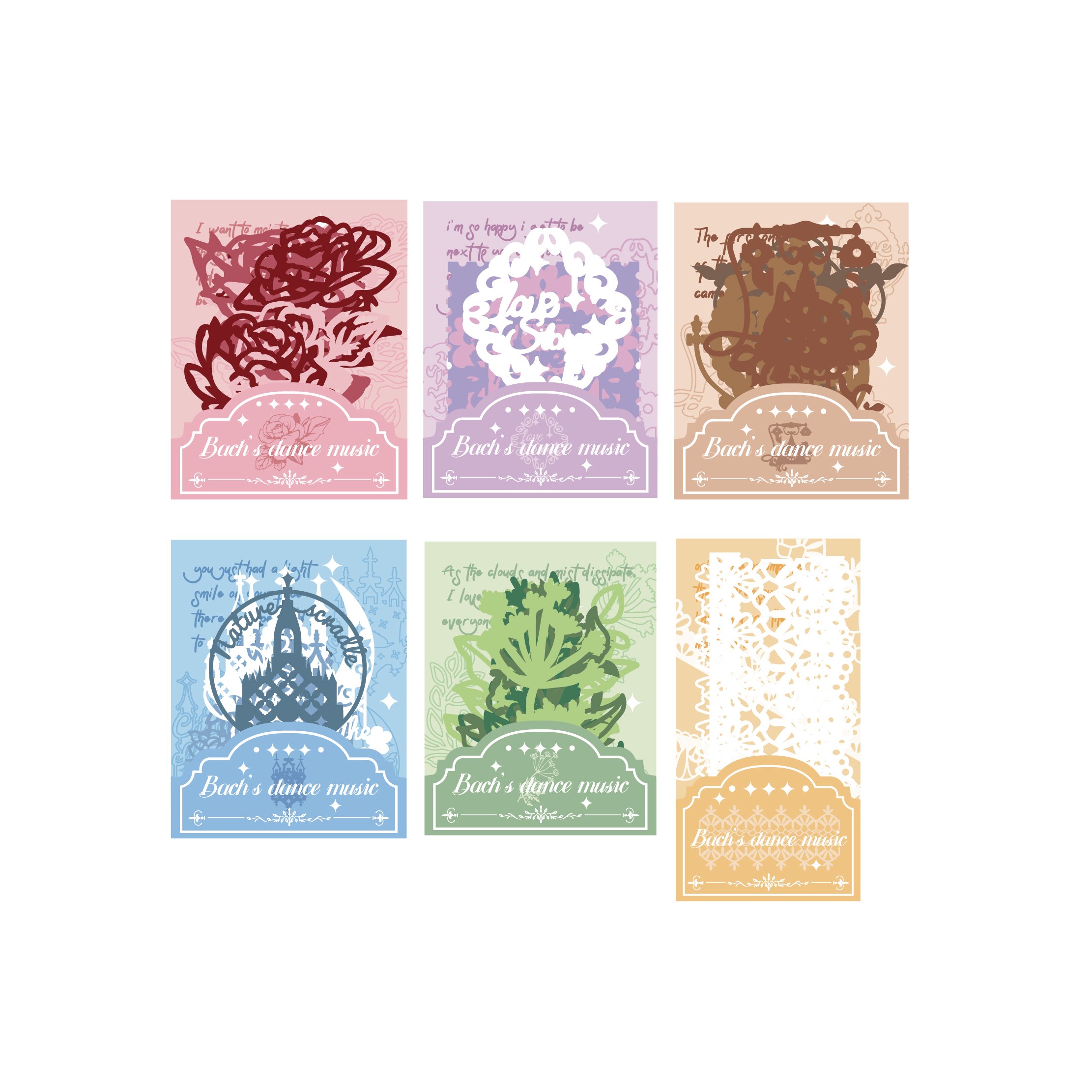 Versatile Simplicity Lace Series Memo Pads Magnetic Loose Leaf Paper Handwritten Base with Hollow Out for Stationery Office Gift