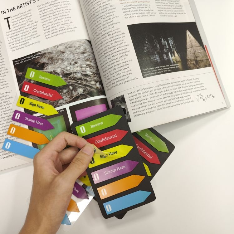 Index tabs sign flag bookmarks set index tabs neon index flag with box stationery sticky note