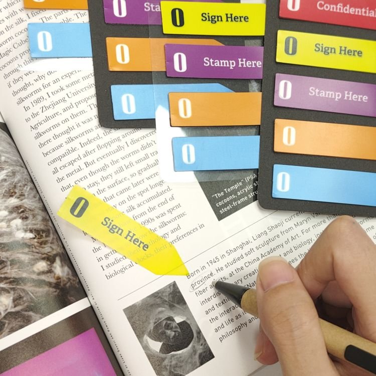 Index tabs sign flag bookmarks set index tabs neon index flag with box stationery sticky note