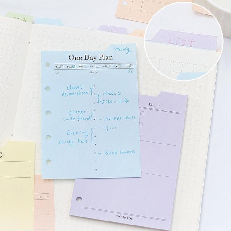 Minimalist replaceable loose-leaf index notes Custom non-sticky notes Memo pad Office teaching environmental student stationery