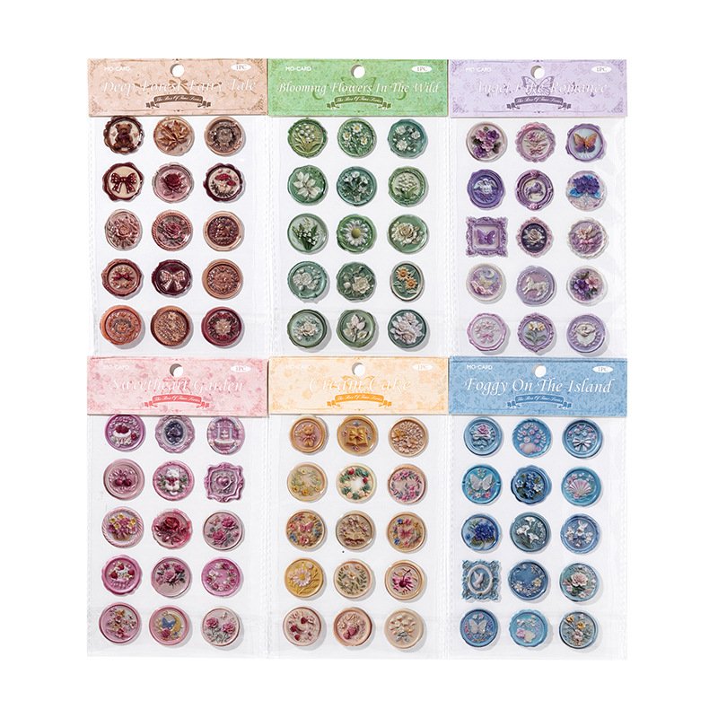 Handbook Decorative Stickers Time Box Series junk journal scrapbook stickers sticker scrapbooking