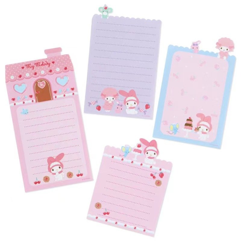 DHF1138 Hot-selling Cartoon Kuromi Melody memo pads girl kawaii Pochacco Pompompurin message note no sticky notes stationery