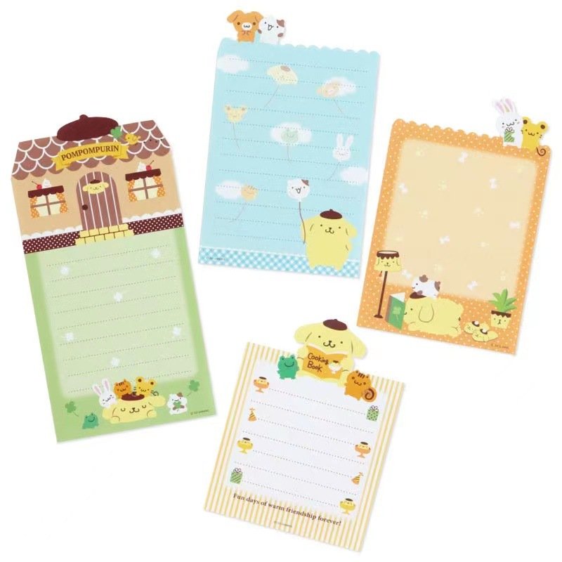 DHF1138 Hot-selling Cartoon Kuromi Melody memo pads girl kawaii Pochacco Pompompurin message note no sticky notes stationery