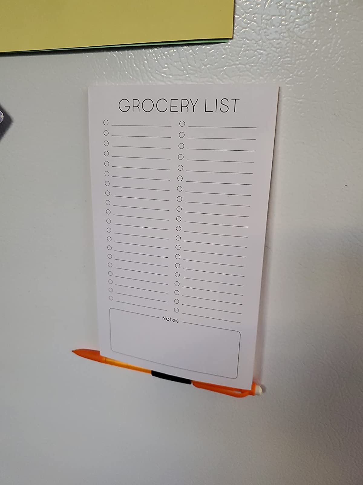 Magnetic Notepads for Refrigerator Grocery List Magnet Shopping List Pad for Fridge with Pen Holder Magnetic List Notepad