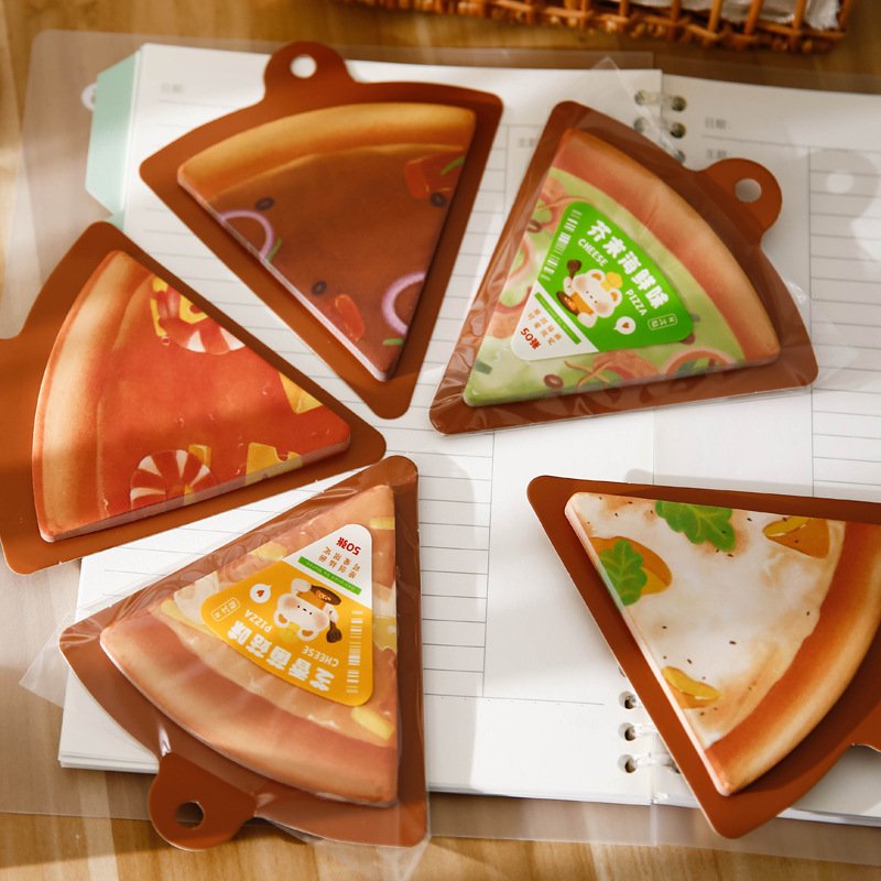 Cute Food Pizza Sticky Note Message Note Decoration Refrigerator Sticker Memo Pad Eco-friendly N Times Sticker Custom