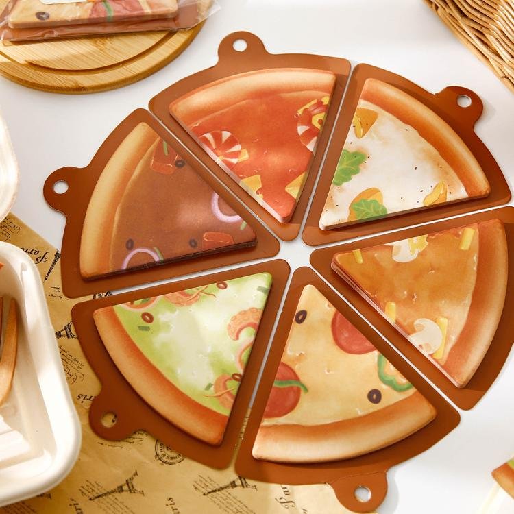 Cute Food Pizza Sticky Note Message Note Decoration Refrigerator Sticker Memo Pad Eco-friendly N Times Sticker Custom