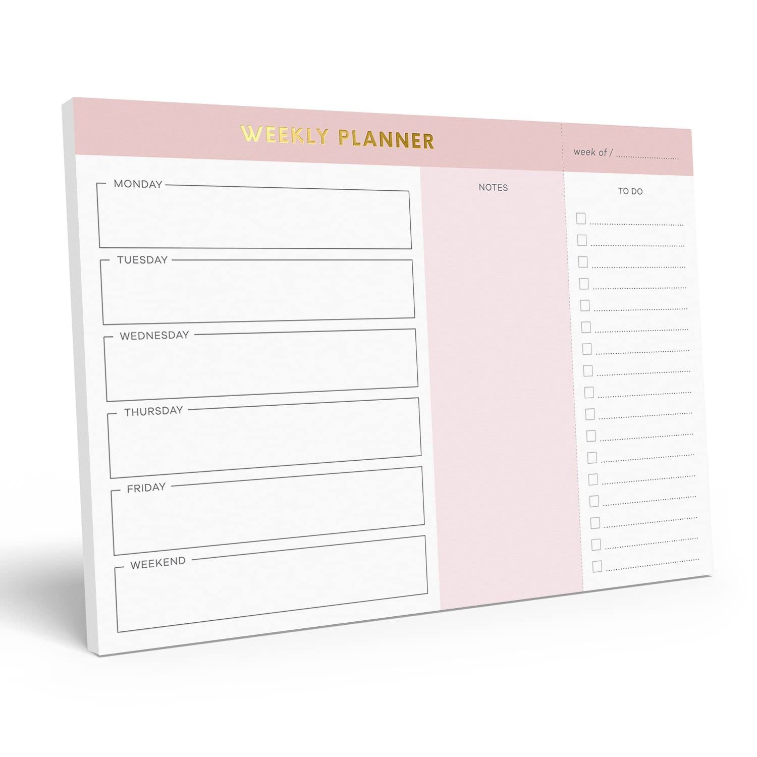 Custom Tear-Off 52 Week Office Supply to Do List Weekly Planner Pad for Fridge Home Decoration Notepad