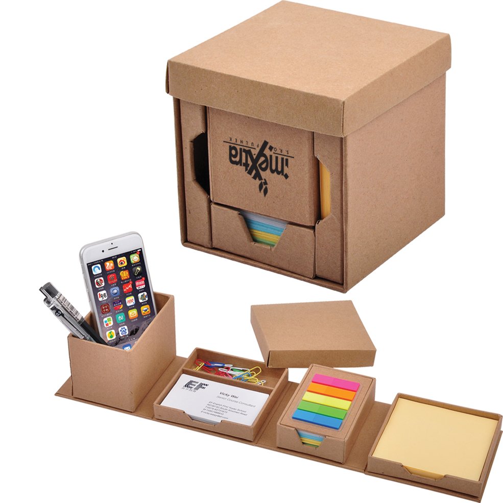 Promotional customized rectangular desktop cube memo pad set post sticky note recycled