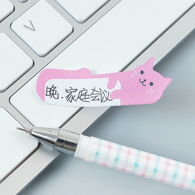 Cute Cat Mini Cartoon Animal Times Stickers Notebook Memo Pad Creative Sticks Notes