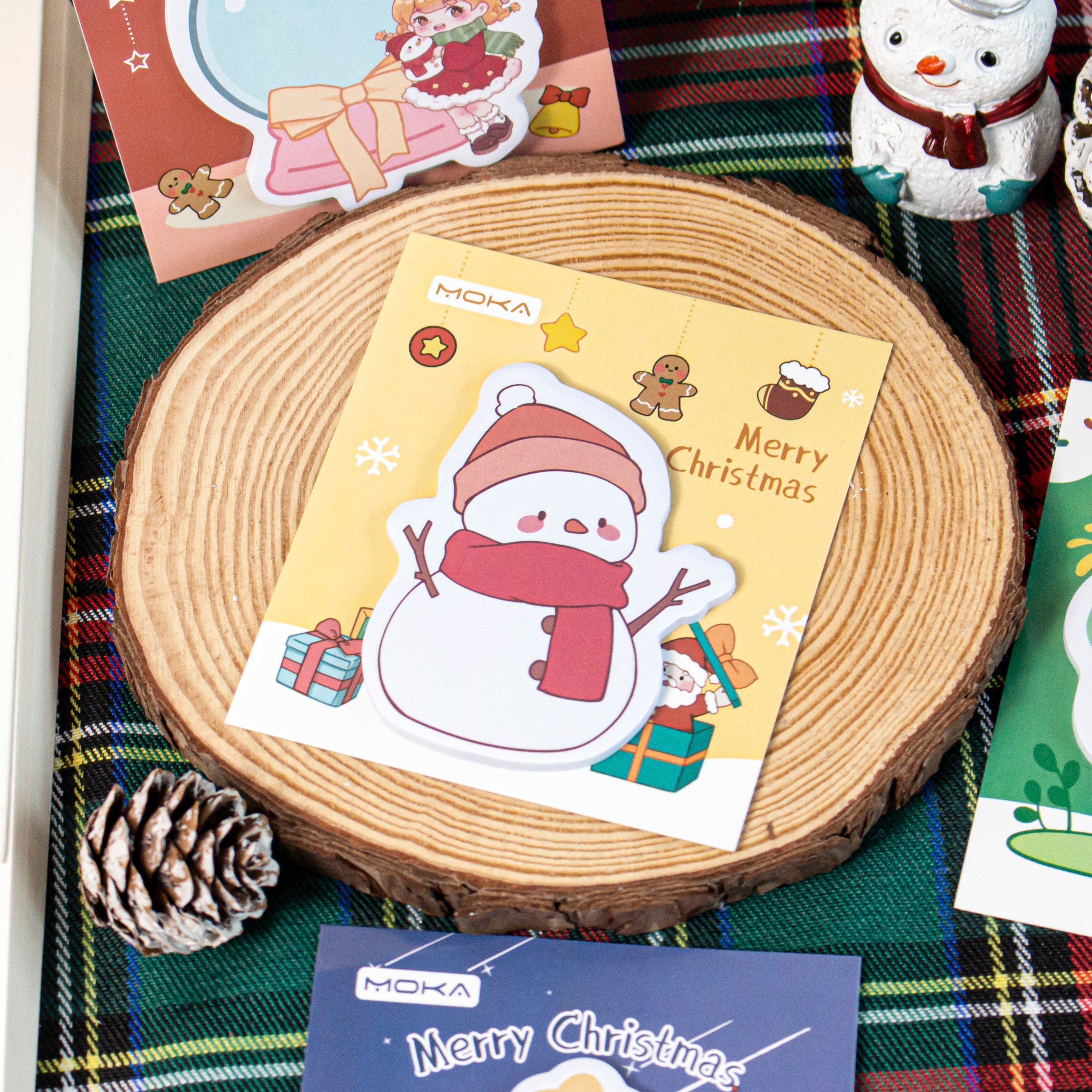 Cute Cartoon Pattern Self-Adhesive Sticky Notes for Students Cross Border Christmas Paper Notes for Note Taking