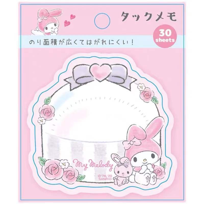 Kuromi Melody Memo Pad Sanrio Pochacco Sticky Notes Stationery Label Notepad Planner Sticker Post School Supplies