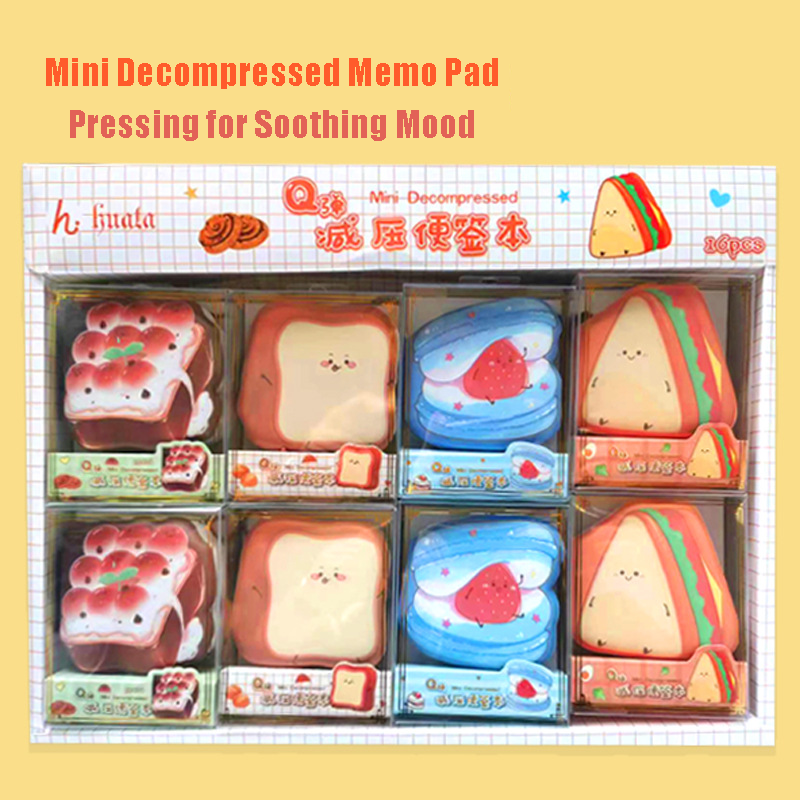Custom Cute Soft texture Cartoon Mini Squishy Puffy Sticky Note Memo Pad Creative School Supplies Stationery Soothe Mood