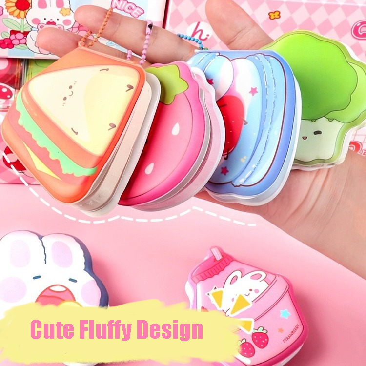 Custom Cute Soft texture Cartoon Mini Squishy Puffy Sticky Note Memo Pad Creative School Supplies Stationery Soothe Mood