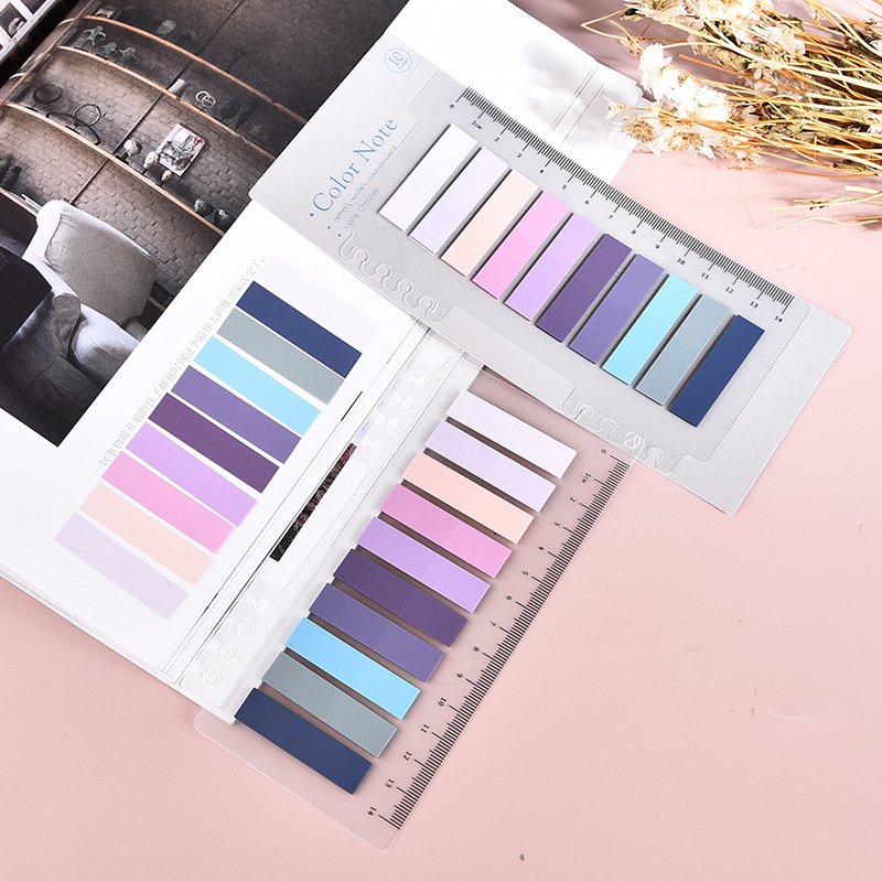Transparent Repositionable Color Page Markers Loose Leaf Annotation Tabs for School & Drawing Book Index Tabs