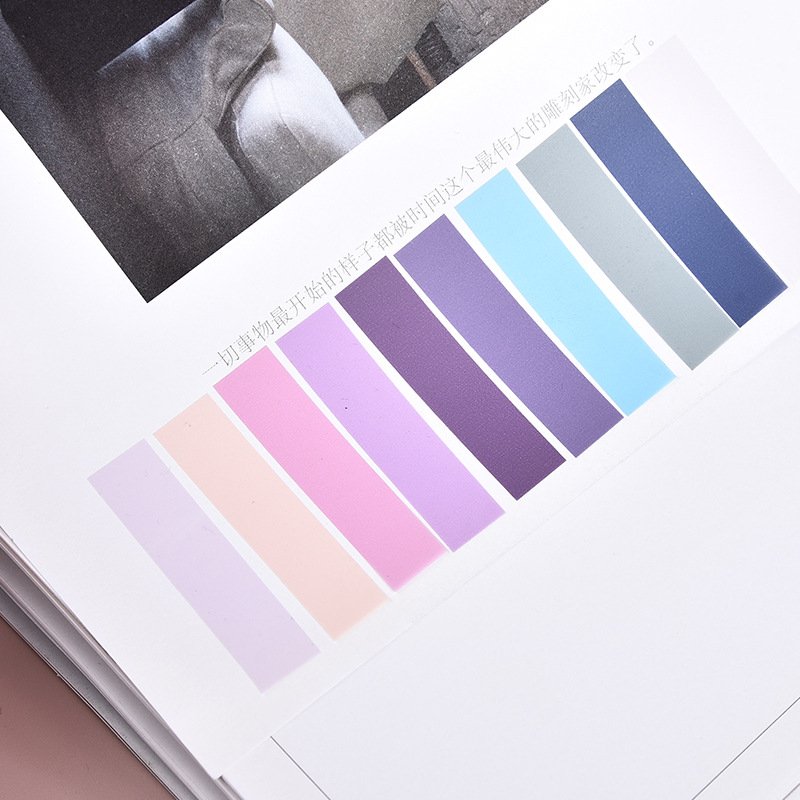 Transparent Repositionable Color Page Markers Loose Leaf Annotation Tabs for School & Drawing Book Index Tabs