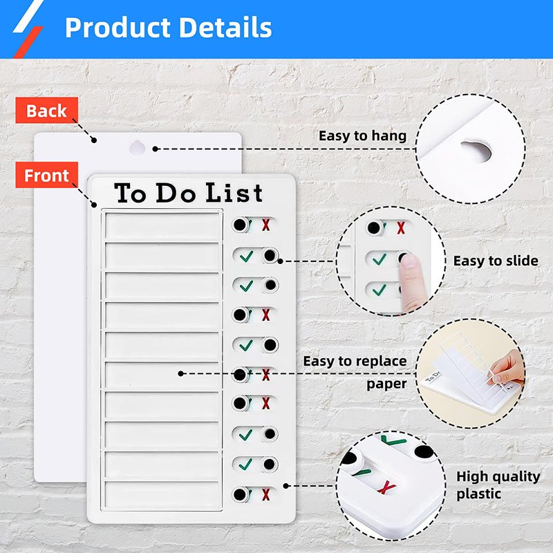 Bview Art Portable Chore Chart Memo Plastic Message Planer Board For Kids