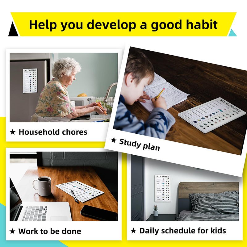 Bview Art Portable Chore Chart Memo Plastic Message Planer Board For Kids