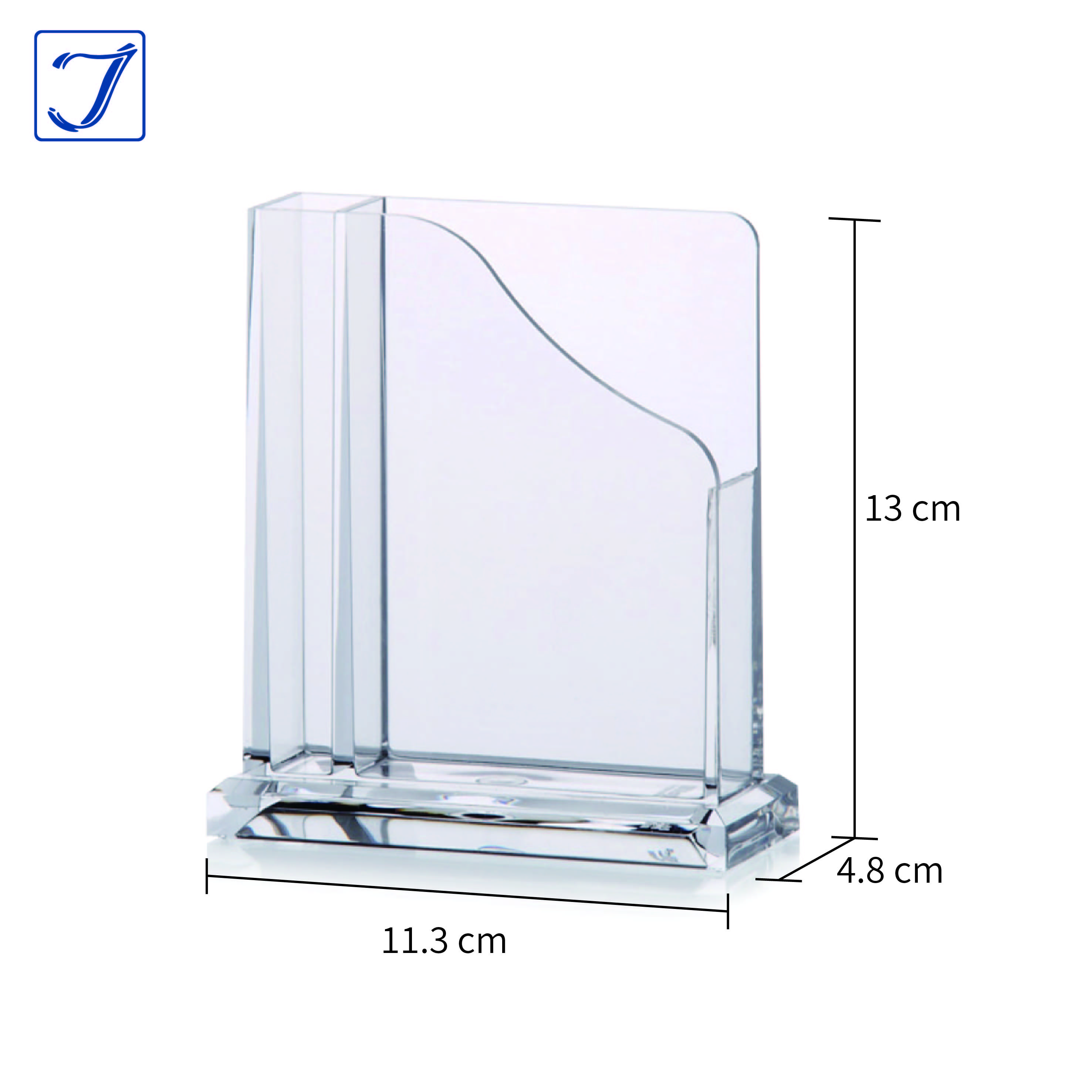 Hot Sales Acrylic Memo Pad Post Sticky Note holder Desk Stationery Organizer Pencil Pen Holder