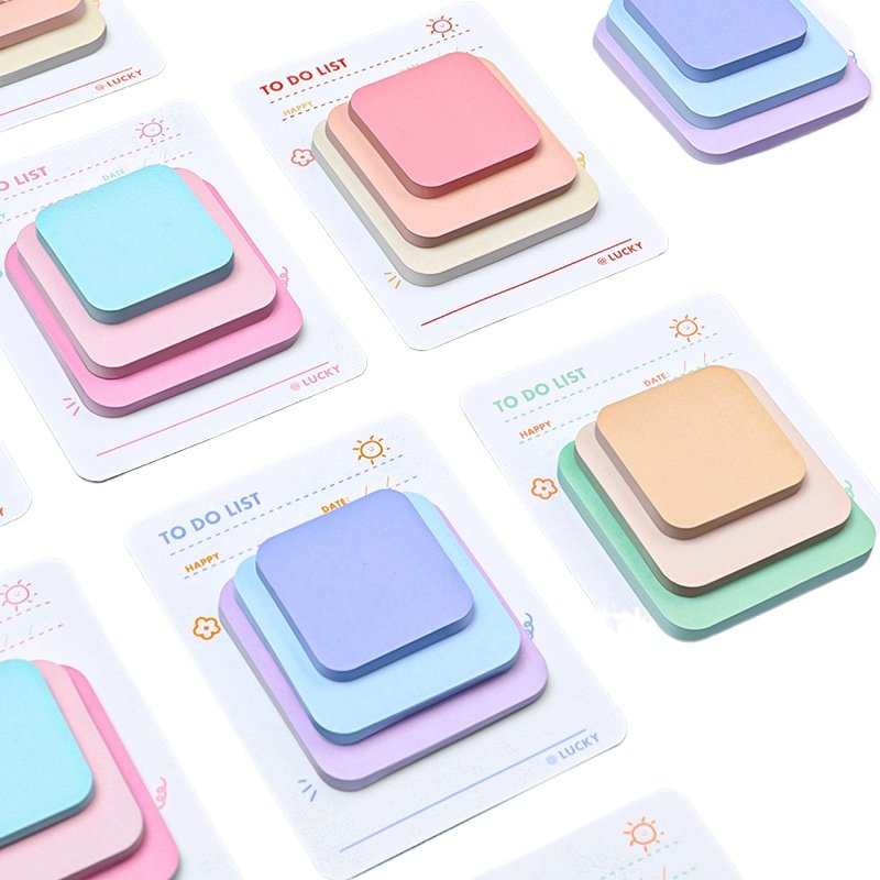 Candy cute Korean creative multi size memo pad school student self-adhesive notes pad 90 sheets/pad customize logo stationery
