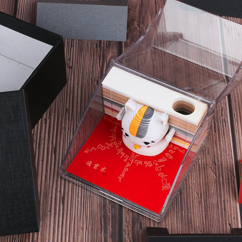 Anime Cartoon Cat Promotional Gift Decoration Home Table Ornaments Custom Logo 3D Blocking Memo Pad