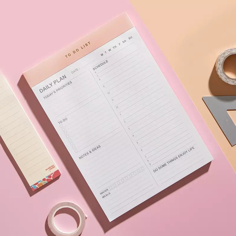 2025 Wholesale Custom Notepad Memo Pad To Do List Business Magnetic Daily A5 Tear Off Memo Note Pad