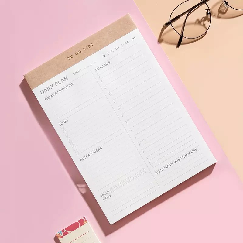 2025 Wholesale Custom Notepad Memo Pad To Do List Business Magnetic Daily A5 Tear Off Memo Note Pad
