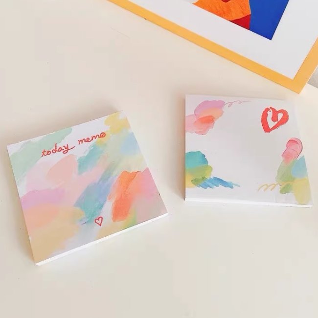 2024 Custom Logo Printed Lovely Content Planner Vintage Retro Mini Memo Pad Non-sticky Set Customised Notepads For Office
