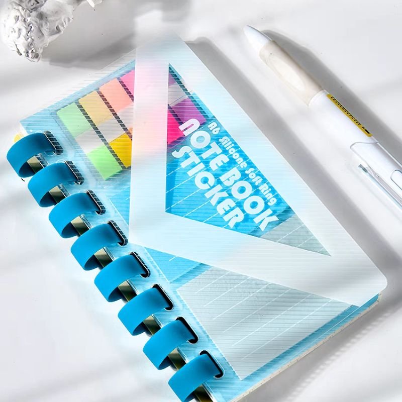 Colorful Combination Of Notes Sheet Subject Classification Sheet Students Post Index Labeling Stickers Rubber Ring Notebook