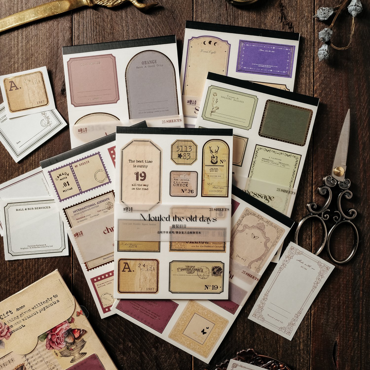 Vintage Decorative Customization Base Hand Account Stationery Scrapbooking Decoration Material Memo Stationery Paper