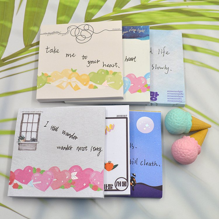 Customized Pattern Student School Supplies Colorful Convenience Sticker Memo Pads