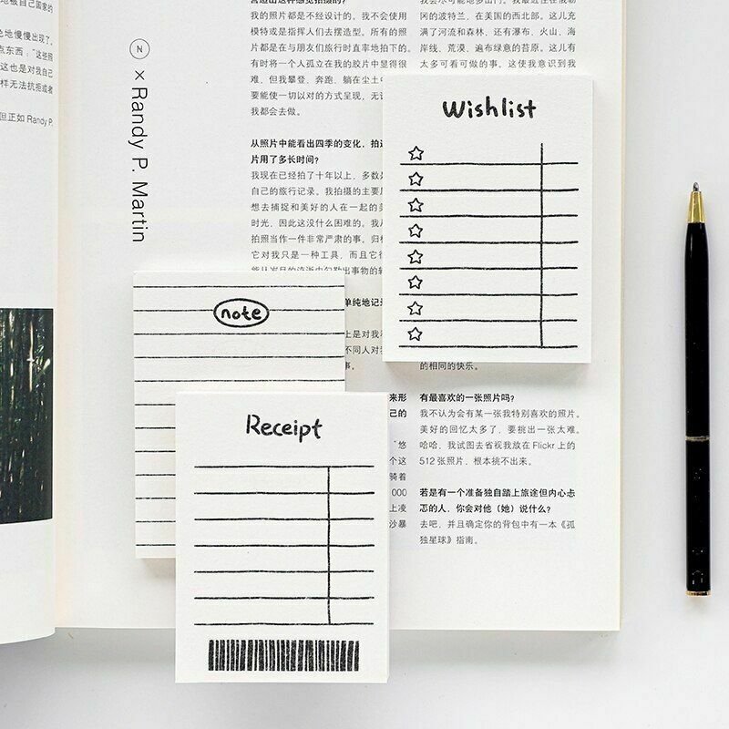Top Quality Promotion Gift Custom Shaped Notepads Paper Sticky Tear Off Kraft Cover pocket size Memo Note Pads