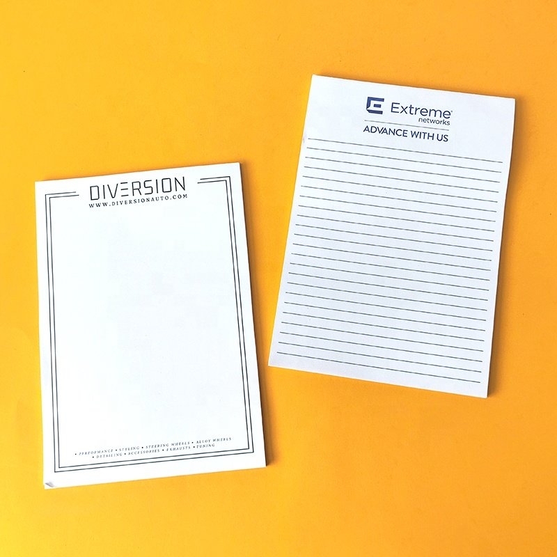 Custom Size White Plain A5 A4 Memo Pad Logo digital Printing Business Stationery Notepad Writing Paper Note Pads