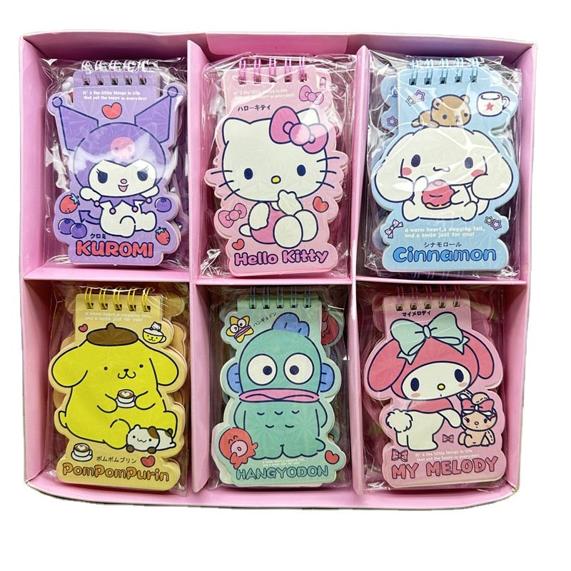 School Stationery Melody notepad, Cute pink KT note book, Cartoon anime Kuromi note pad