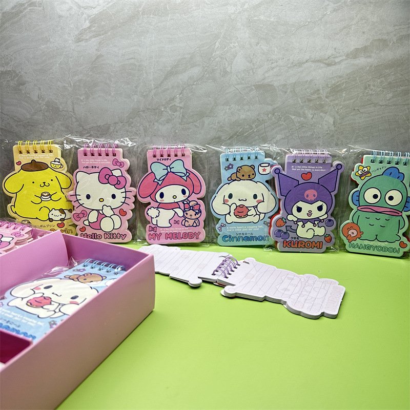 School Stationery Melody notepad, Cute pink KT note book, Cartoon anime Kuromi note pad