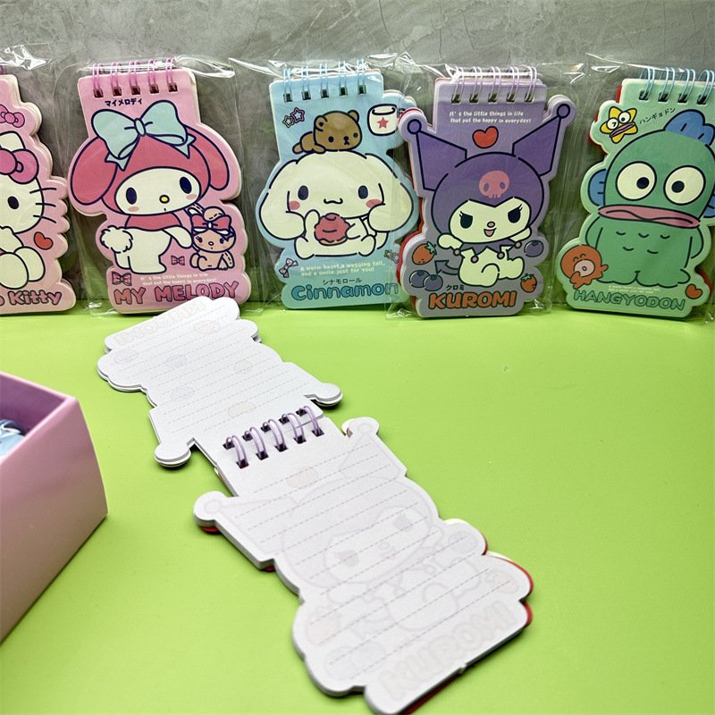 School Stationery Melody notepad, Cute pink KT note book, Cartoon anime Kuromi note pad