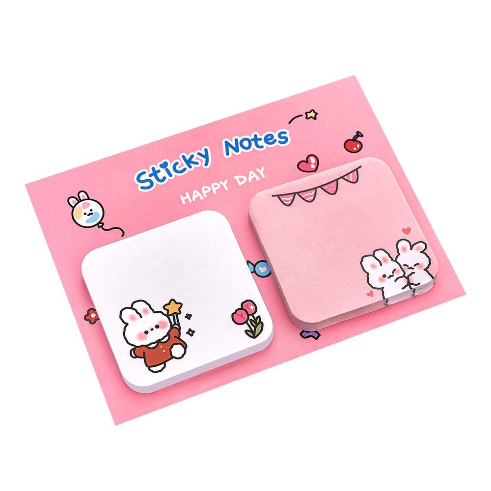 2025 New creative stationery supplier cartoon cute school sticky notes for kids