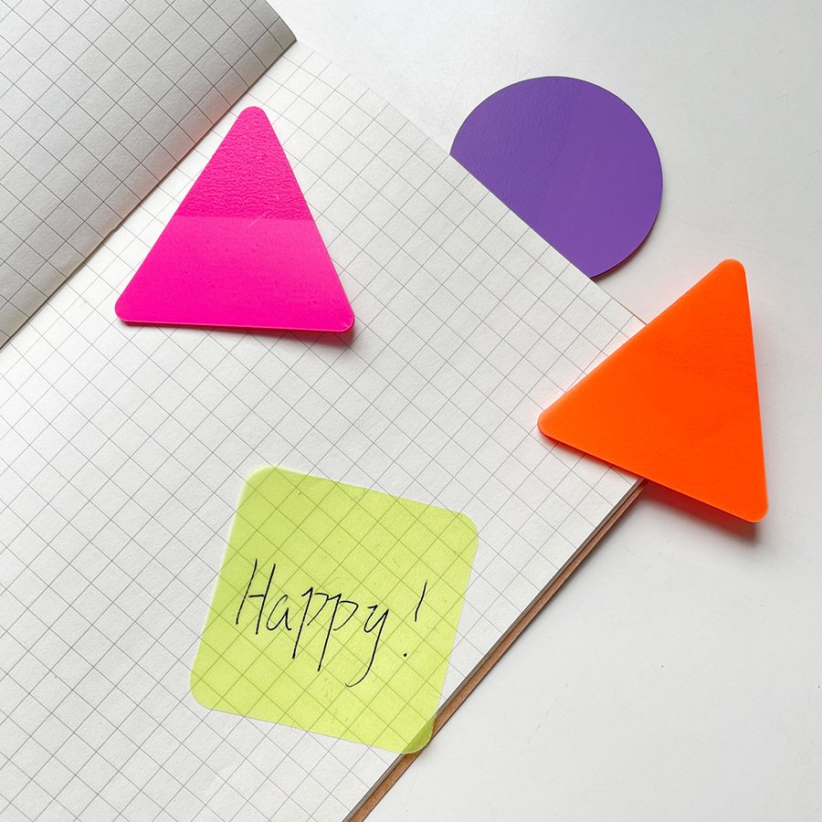 New Morandi office colored transparent PET sticky notes school student memo pad stationery supplies customize 160pcs/set