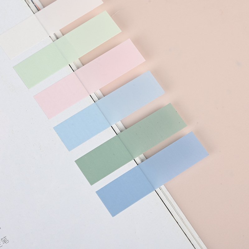 PET Paper Markers with Color Sticky Notes Flag Classification Index Tabs Writable Sticker and Loose-leaf PP Ruler for Drawing